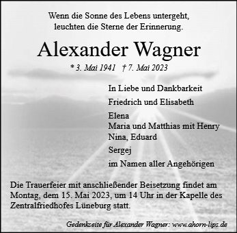 Erinnerungsbild für Alexander Wagner