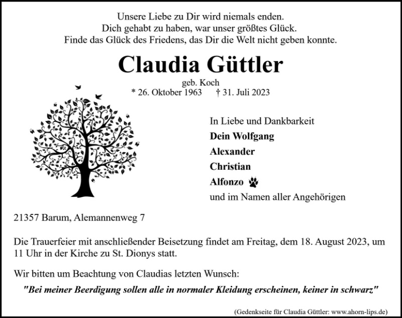 Erinnerungsbild für Claudia Güttler