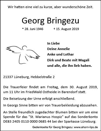 Erinnerungsbild für Georg Bringezu