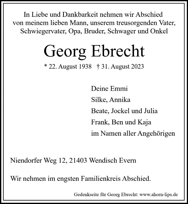 Erinnerungsbild für Georg Ebrecht