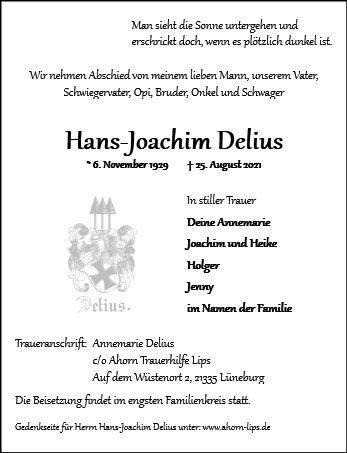 Erinnerungsbild für Hans-Joachim Delius