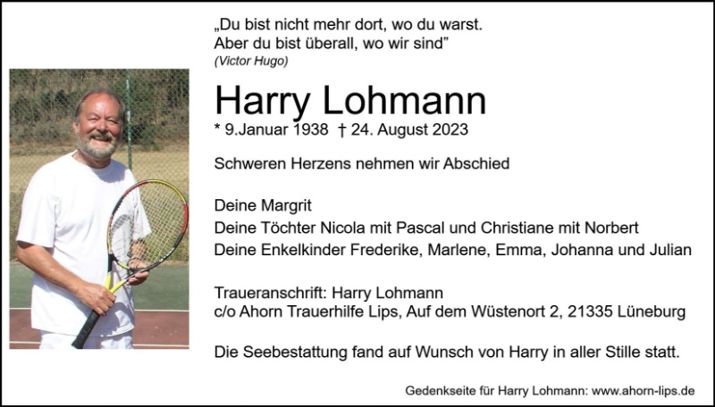 Erinnerungsbild für Harry Lohmann