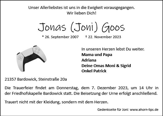 Erinnerungsbild für Jonas Goos