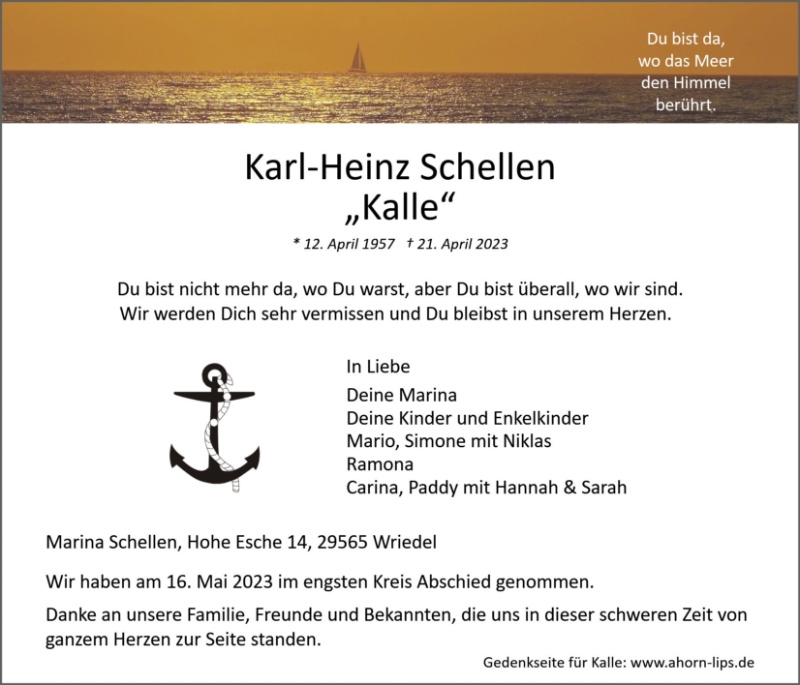 Erinnerungsbild für Karl-Heinz Schellen