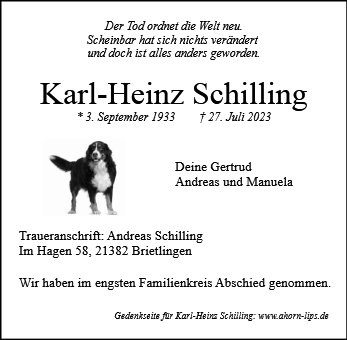 Erinnerungsbild für Karl-Heinz Schilling