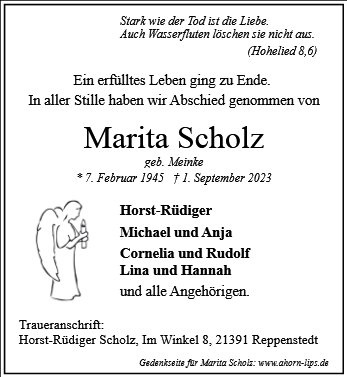 Erinnerungsbild für Marita Scholz