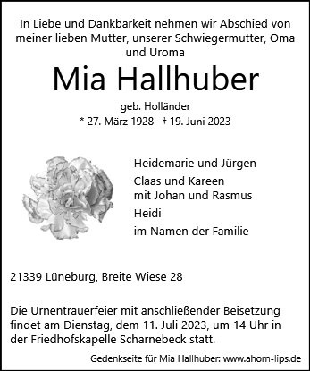 Erinnerungsbild für Mia Hallhuber