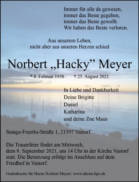Erinnerungsbild für Norbert Meyer