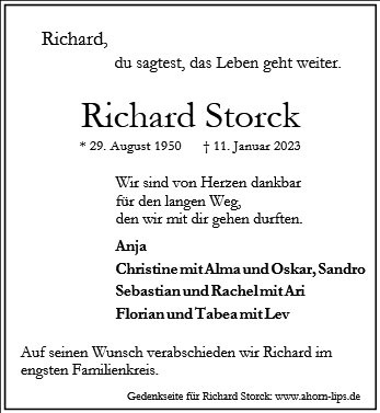 Erinnerungsbild für Richard Storck